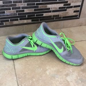 Nike free green/gray